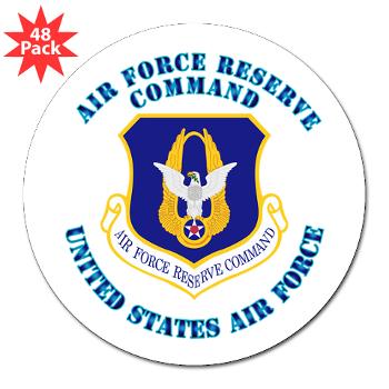 AFRC - M01 - 01 - Air Force Reserve Command with Text - 3" Lapel Sticker (48 pk)