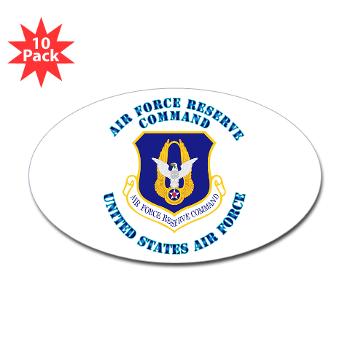 AFRC - M01 - 01 - Air Force Reserve Command with Text - Sticker (Oval 10 pk)