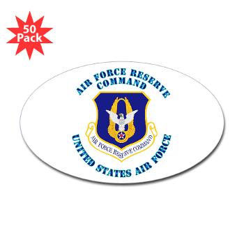 AFRC - M01 - 01 - Air Force Reserve Command with Text - Sticker (Oval 50 pk)