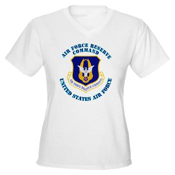 AFRC - A01 - 04 - Air Force Reserve Command with Text - Women's V-Neck T-Shirt