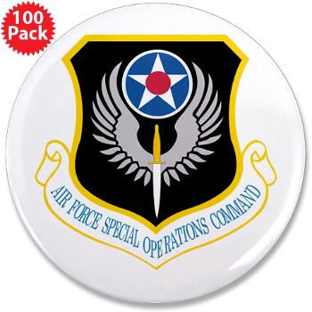 AFSOC - M01 - 01 - Air Force Special Operations Command - 3.5" Button (100 pack)