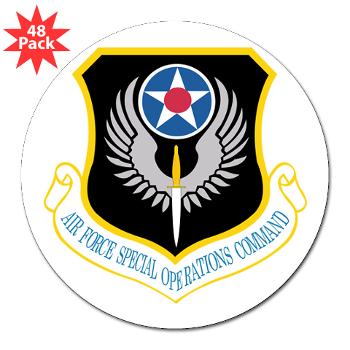 AFSOC - M01 - 01 - Air Force Special Operations Command - 3" Lapel Sticker (48 pk) - Click Image to Close