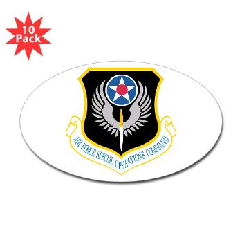 AFSOC - M01 - 01 - Air Force Special Operations Command - Sticker (Oval 10 pk)