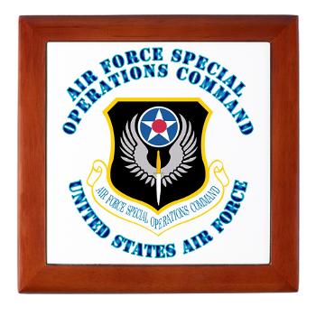 AFSOC - M01 - 03 - Air Force Special Operations Command with Text - Keepsake Box