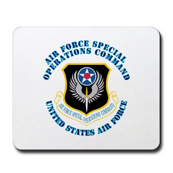 AFSOC - M01 - 03 - Air Force Special Operations Command with Text - Mousepad