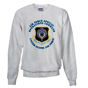 AFSOC - A01 - 03 - Air Force Special Operations Command with Text - Sweatshirt