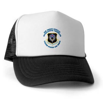 AFSOC - A01 - 02 - Air Force Special Operations Command with Text - Trucker Hat - Click Image to Close