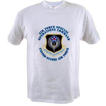 AFSOC - A01 - 04 - Air Force Special Operations Command with Text - Value T-shirt