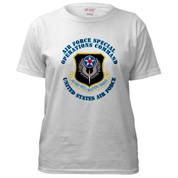 AFSOC - A01 - 04 - Air Force Special Operations Command with Text - Women's T-Shirt