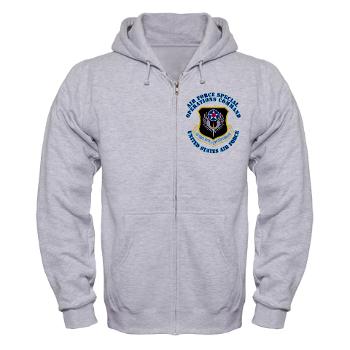 AFSOC - A01 - 03 - Air Force Special Operations Command with Text - Zip Hoodie