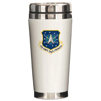 AFSPC - M01 - 03 - Air Force Space Command - Ceramic Travel Mug - Click Image to Close