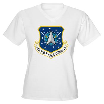 AFSPC - A01 - 04 - Air Force Space Command - Women's V-Neck T-Shirt
