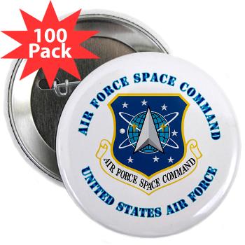 AFSPC - M01 - 01 - Air Force Space Command with Text - 2.25" Button (100 pack)