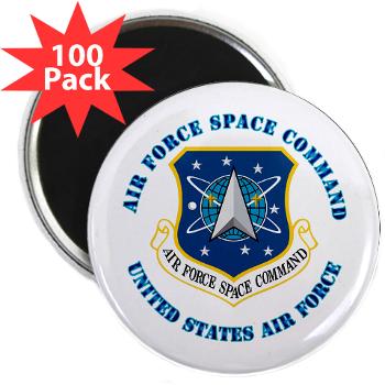 AFSPC - M01 - 01 - Air Force Space Command with Text - 2.25" Magnet (100 pack)