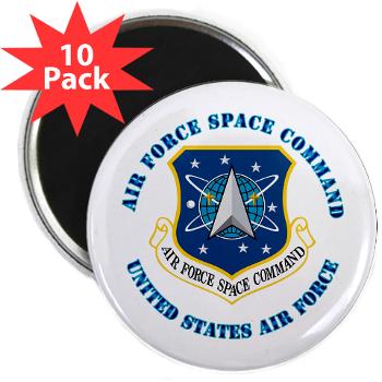 AFSPC - M01 - 01 - Air Force Space Command with Text - 2.25" Magnet (10 pack)