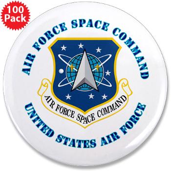 AFSPC - M01 - 01 - Air Force Space Command with Text - 3.5" Button (100 pack)