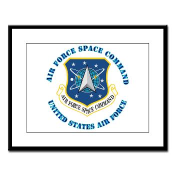 AFSPC - M01 - 02 - Air Force Space Command with Text - Large Framed Print