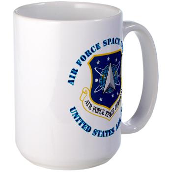 AFSPC - M01 - 03 - Air Force Space Command with Text - Large Mug