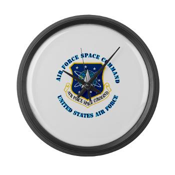 AFSPC - M01 - 03 - Air Force Space Command with Text - Large Wall Clock