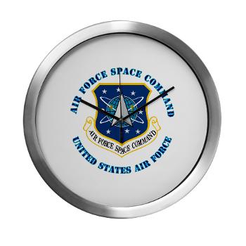 AFSPC - M01 - 03 - Air Force Space Command with Text - Modern Wall Clock