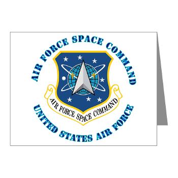AFSPC - M01 - 02 - Air Force Space Command with Text - Note Cards (Pk of 20)