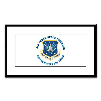 AFSPC - M01 - 02 - Air Force Space Command with Text - Small Framed Print
