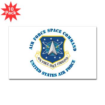 AFSPC - M01 - 01 - Air Force Space Command with Text - Sticker (Rectangle 10 pk)