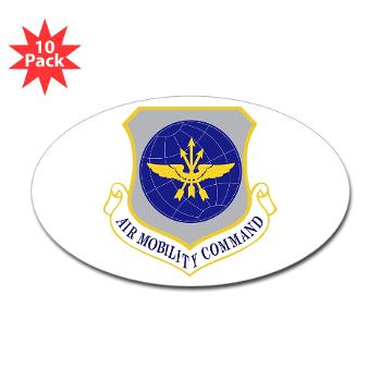 AMC - M01 - 01 - Air Mobility Command - Sticker (Oval 10 pk)