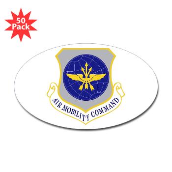 AMC - M01 - 01 - Air Mobility Command - Sticker (Oval 50 pk)