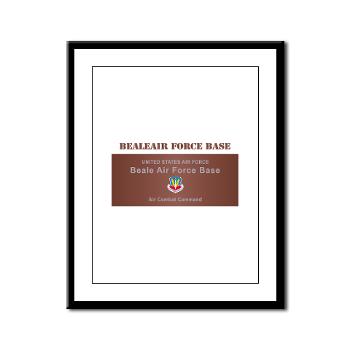 BAFB - M01 - 02 - Beale Air Force Base with Text - Framed Panel Print