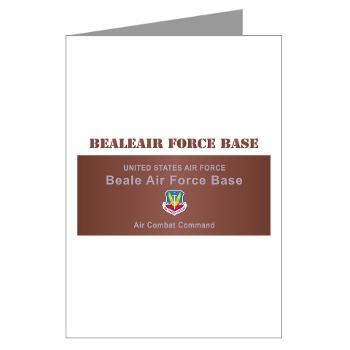 BAFB - M01 - 02 - Beale Air Force Base with Text - Greeting Cards (Pk of 10)