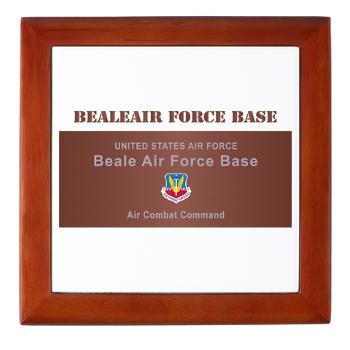BAFB - M01 - 03 - Beale Air Force Base with Text - Keepsake Box