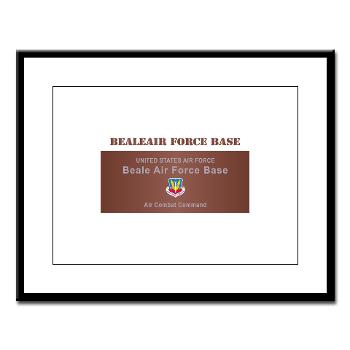 BAFB - M01 - 02 - Beale Air Force Base with Text - Large Framed Print