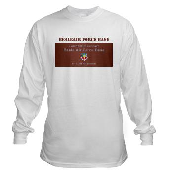 BAFB - A01 - 03 - Beale Air Force Base with Text - Long Sleeve T-Shirt