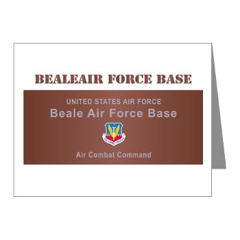 BAFB - M01 - 02 - Beale Air Force Base with Text - Note Cards (Pk of 20)