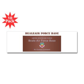 BAFB - M01 - 01 - Beale Air Force Base with Text - Sticker (Bumper 10 pk)