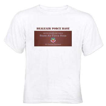 BAFB - A01 - 04 - Beale Air Force Base with Text - White t-Shirt