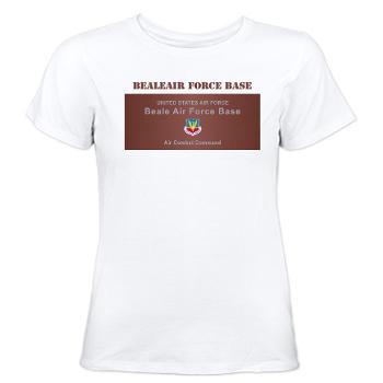 BAFB - A01 - 04 - Beale Air Force Base with Text - Women's T-Shirt