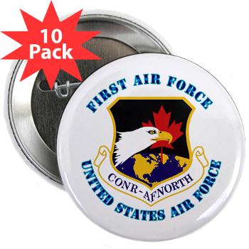 FAF - M01 - 01 - First Air Force with Text - 2.25" Button (10 pack)