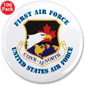 FAF - M01 - 01 - First Air Force with Text - 3.5" Button (100 pack)