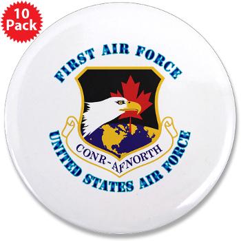 FAF - M01 - 01 - First Air Force with Text - 3.5" Button (10 pack)
