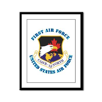 FAF - M01 - 02 - First Air Force with Text - Framed Panel Print