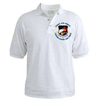 FAF - A01 - 04 - First Air Force with Text - Golf Shirt