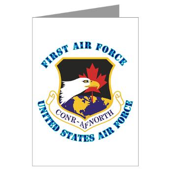 FAF - M01 - 02 - First Air Force with Text - Greeting Cards (Pk of 10)