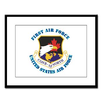 FAF - M01 - 02 - First Air Force with Text - Large Framed Print