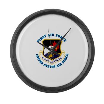 FAF - M01 - 03 - First Air Force with Text - Large Wall Clock