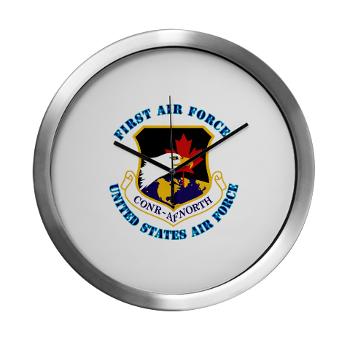 FAF - M01 - 03 - First Air Force with Text - Modern Wall Clock