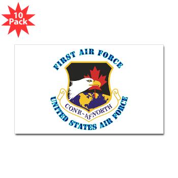 FAF - M01 - 01 - First Air Force with Text - Sticker (Rectangle 10 pk)
