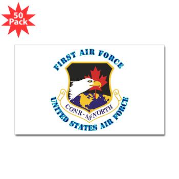 FAF - M01 - 01 - First Air Force with Text - Sticker (Rectangle 50 pk)