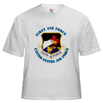 FAF - A01 - 04 - First Air Force with Text - White t-Shirt